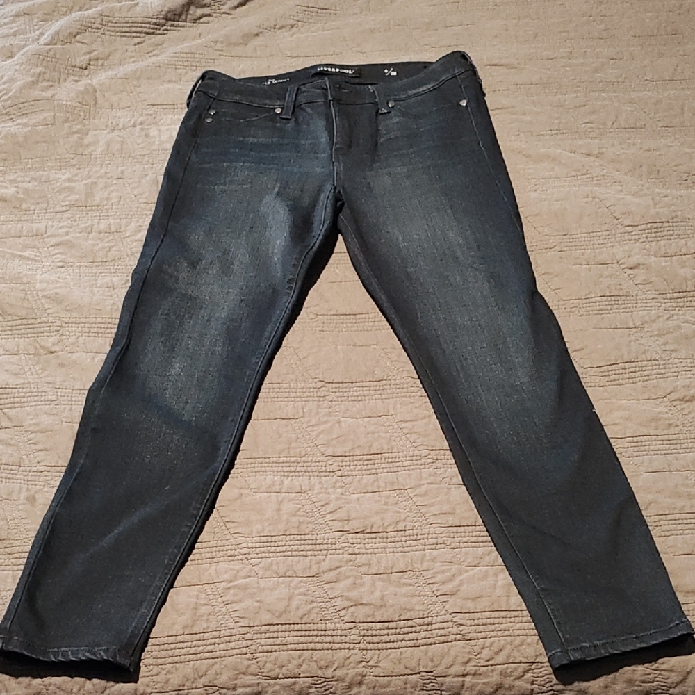 Liverpool Charcoal Straight Leg Jeans